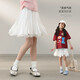 LUSON陳大豬童裝女童短裙夏季洋氣2025新款女孩甜美網(wǎng)紗兒童裙子