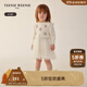 Teenie Weenie Kids小熊童裝春秋款女寶寶可愛(ài)甜美星星網(wǎng)紗連衣裙 象牙白 100 cm
