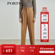 PORTS寶姿女裝 秋冬新品縫制針織中筒長(cháng)褲LL9P031LWW042 深咖哩褐 S (4)