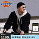 dickies棉服 時(shí)尚拼接色多口袋厚外套夾克 男式羊羔絨外 黑色 S