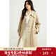 獨束大碼女裝小A字型中長(cháng)款風(fēng)衣外套2025春時(shí)髦chic風(fēng)設計感風(fēng)衣 卡其色 XL (尺碼：3)
