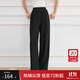 范思藍恩黑色松緊腰頭顯瘦遮肉休閑褲女2025春季新款小黑褲子1333 黑色 M