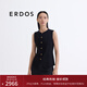 ERDOS 25春夏精紡圓領(lǐng)四平空轉馬甲顯瘦保暖女背心開(kāi)衫羊絨衫 黑 M 165/84A
