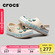 卡駱馳crocs洞洞鞋貝雅卡駱班輕便耐磨一腳蹬休閑鞋|205089 冬日白/彩色-1LI 37 /38(230mm)
