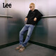 Lee726舒適直筒丹寧復古水洗藍色男牛仔褲休閑潮流