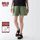 無(wú)印良品（MUJI）女式 水洗 平紋 短褲女夏 褲子 休閑短褲 多巴胺純棉全棉BEC27A3S 卡其色 S 155/62A