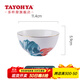 多樣屋（TAYOHYA） 花影繽紛餐具套裝陶瓷碗碟盤(pán)子菜盤(pán)飯碗湯碗面碗家用 4.5飯碗-彩*1個(gè)