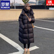 羅蒙（ROMON）90白鵝絨泡芙羽絨服冬季女2025新款寬松時(shí)尚小個(gè)子加厚中長(cháng)款外套 黑色 （新國標鵝絨） S 【100-130斤】