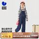迷你巴拉寬松牛仔背帶褲女童寶寶柔軟甜美背帶褲長(cháng)褲春秋新品