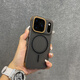 米弗希 適用蘋果17手機(jī)殼散熱磁吸iphone17promax新款細(xì)圈磨砂16pro高級(jí)感15四角防摔14/13保護(hù)套17air 四角防摔【透黑】磨砂散熱-細(xì)圈磁吸 iPhone 17 Pro