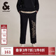 杰克·瓊斯（JACK&JONES） 秋純棉舒適字母膠印裝飾潮流合體衛(wèi)褲束腳褲長(zhǎng)褲男褲男裝
