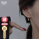 卡汐沐 S925銀耳圈女閃磚耳環(huán)女2025新款氣質(zhì)耳飾耳釘輕奢百搭小眾耳墜閃閃小球耳環(huán)【禮盒裝】