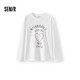 森馬（Semir）長(zhǎng)袖T恤女秋季oversize印花蝴蝶結(jié)2025少女感套頭衫10A525101006