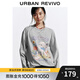 UR2025秋季新款女裝休閑趣味萌寵印花長袖T恤UYL450256 花灰 S