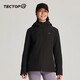 探拓軟殼衣時(shí)尚防風(fēng)透氣耐磨外套連帽運動(dòng)風(fēng)衣 云墨黑 S 