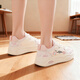 2025春季小白鞋新款韓版ins女生厚底增高運動(dòng)板鞋休閑百搭跑步 米粉 單層 37