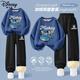 迪士尼（Disney）童裝潮酷帥氣男童套裝2025冬季新款加厚加絨兒童冬裝男孩保暖衣服