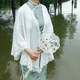 茯見(jiàn)旗袍披肩外搭旗袍外套斗篷春秋百搭開(kāi)衫搭配日常2025新款 國風(fēng)披肩外搭【暖玉落-白色】
