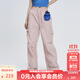 KAMA卡瑪女褲速干徒步褲2025新款夏季登山褲女款休閑傘兵褲寬松工裝褲 粉色 S