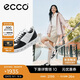愛步（ECCO）厚底板鞋 百搭牛皮休閑鞋 街頭720女鞋209713 黑色/白色35