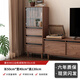 言木智實(shí)木電視邊柜客廳中古風(fēng)家用2025新款沙發(fā)邊柜酒柜收納柜一體靠墻 康樂(lè )M02【50*40*130】