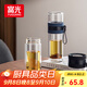 富光雙層玻璃杯 泡茶杯茶水分離杯子 高硼硅玻璃水杯商務(wù)男女士290ML