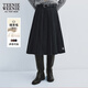 Teenie Weenie小熊女裝半身裙2025年冬季新款學(xué)院風(fēng)氣質(zhì)優(yōu)雅百褶裙 深灰色 XS