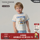 Teenie Weenie Kids小熊童裝25夏季新款男女寶寶印花短袖短褲套裝 藍色 110 cm