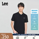 Lee25新品舒適版防曬紫外線索羅娜涼感Logo男polo衫短袖休閑 黑色 L