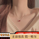潮之夢(mèng)925銀瑪瑙吊墜鎖骨鏈女圓珠項鏈2026年新款頸鏈輕奢小眾設計感 8mm紅瑪瑙項鏈S925銀