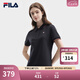 FILA 斐樂(lè)官方女子針織短袖POLO衫夏季新款休閑修身商務(wù)上衣領(lǐng)航POLO 傳奇藍(lán)-NV M 165/84A