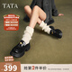 他她（TATA）邢菲同款偵探家英倫厚底樂(lè )福鞋女鞋小皮鞋單鞋秋7OL29CA4 7OL29CA4黑色（一腳蹬款） 37
