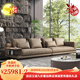 狄森匠（DISENJIANG）意式頭層牛皮沙發(fā)客廳高端家用輕奢現代簡(jiǎn)約高檔大氣皮藝質(zhì)感沙發(fā) 雙+單+貴妃 4米