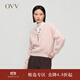 OVV秋冬熱賣(mài)女裝輕盈羊絨拉毛半開(kāi)襟休閑長(zhǎng)袖針織衫 裸粉（凈色）A3 M