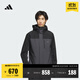 adidas拒水加絨內膽三合一連帽外套男女秋冬阿迪達斯官方輕運動(dòng) 固態(tài)深灰   L