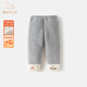 班喜迪女童褲子秋冬款2025新款洋氣寶寶夾棉棉褲冬裝兒童公主外穿打底褲 灰色 90