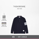 THOM BROWNE[TB]湯姆布朗[12期免息]男女同款四條紋棉質(zhì)長(cháng)袖POLO衫 海軍藍色 M