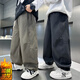THINKPIRE男童褲子秋冬裝兒童布褲2025款童褲長(cháng)褲潮酷9-14歲男孩休閑褲加絨 卡其色-加絨款 160 碼建議身高155CM