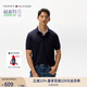 TOMMY HILFIGER【透氣舒適】夏季男裝珠地網(wǎng)眼商務(wù)休閑純色翻領(lǐng)短袖T恤POLOJA572 【經(jīng)典百搭】藏青色FAP M （推薦：135-150斤）