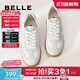 百麗（Belle）散文詩(shī)復古德訓鞋女2025簡(jiǎn)約百搭情侶同款休閑鞋B0992AM5 【翟瀟聞同款】灰色-女款 38 (240mm)