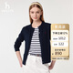 哈吉斯（HAZZYS）女裝 2025PHIZ針織開衫ABYSD1CAX01 藏青色NV XL(170/92A42)