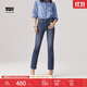 Levi's李維斯冰酷系列25年春季新款女士724高腰修身直筒牛仔長(cháng)褲