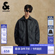 杰克·瓊斯（JACK&JONES）【七夕情人節(jié)禮物】男裝秋冬輕薄羽絨服男士翻領(lǐng)短款PU鴨絨服夾克 E41黑色 M （175）