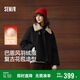 森馬（Semir）羽絨服女插肩袖可脫卸毛領(lǐng)2025冬季oversize花苞外套109725113017