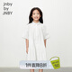 jnby by JNBY江南布衣童裝全棉舒適短袖連衣裙翻領(lǐng)休閑夏女童兒童1O4G11180 056/冷灰白 150 cm