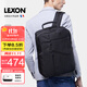 樂(lè )上（LEXON）雙肩包男15.6/16英寸商務(wù)蘋(píng)果筆記本電腦包雙層背包休閑書(shū)包黑色