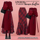 右小姐大碼女小香風(fēng)兩件套秋冬針織連衣裙高腰魚(yú)尾半身裙新年戰袍套裝裙 紅色毛衣+腰帶+紅色半身裙 L 建議100-120斤