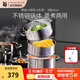 WMF福騰寶湯蒸鍋不銹鋼鍋湯鍋煮鍋家用蒸籠蒸屜雙耳煮鍋Astoria套裝 蒸鍋（1雙耳+1無(wú)耳蒸屜） 3層 24cm