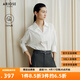 艾諾絲雅詩(shī)【商場(chǎng)同款】2025秋季新品通勤百搭匹馬棉純棉襯衫上衣女40725003 白色 M