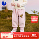 迷你巴拉男女童冬新款褲子柔軟百搭型保暖長(cháng)褲【雙面絨】 夢(mèng)幻粉60346 90